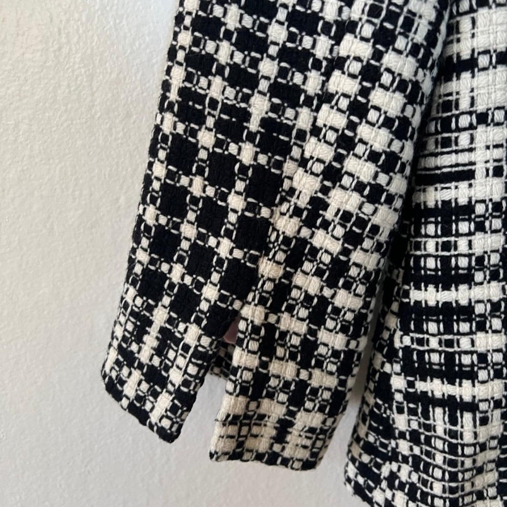🎉3 for $10 Luxe by Arden B Women's Black and White Plaid Jacket - Picture 7 of 8